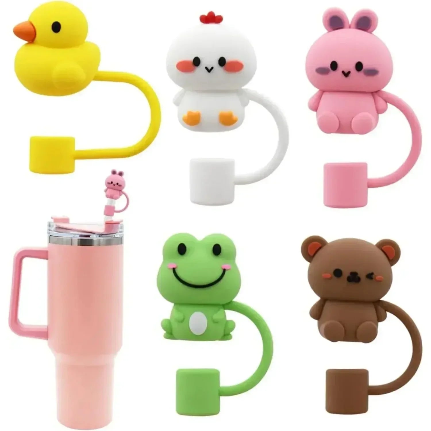 Bouchons de Paille en Silicone | Lot de 5 pièces ou 1 pièce
