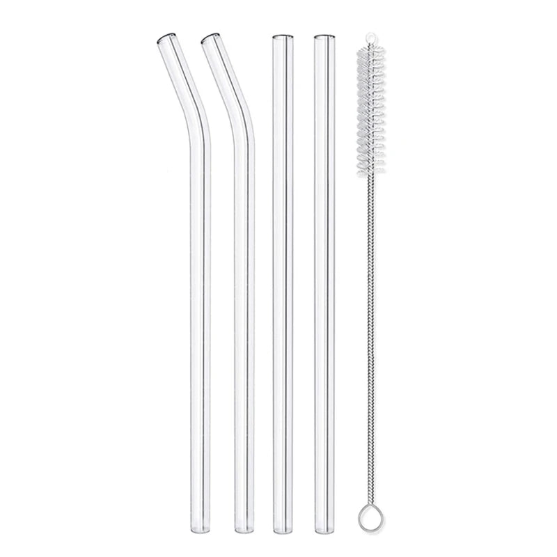 Pailles en verre réutilisables | Lot de 8 pièces ou 4 pièces