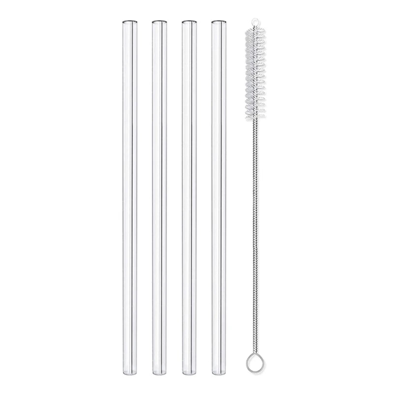 Pailles en verre réutilisables | Lot de 8 pièces ou 4 pièces