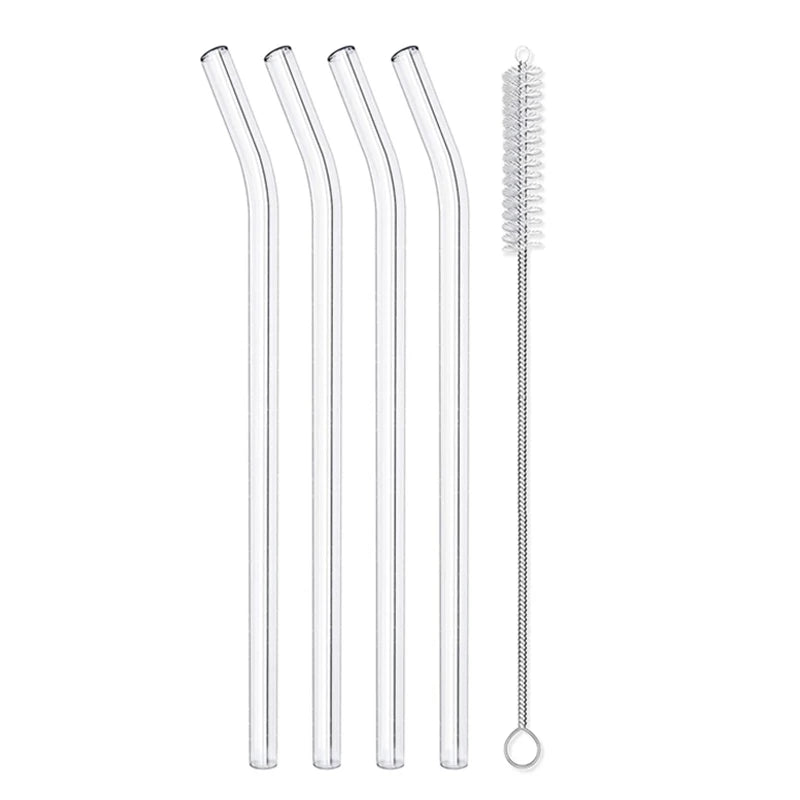 Pailles en verre réutilisables | Lot de 8 pièces ou 4 pièces