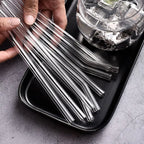Pailles en verre réutilisables | Lot de 8 pièces ou 4 pièces