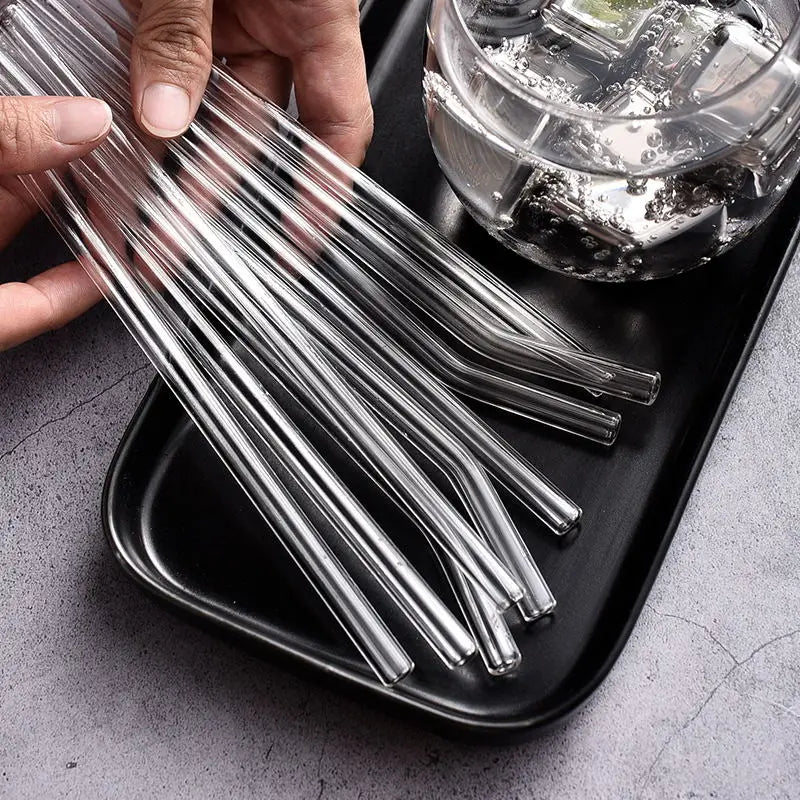 Pailles en verre réutilisables | Lot de 8 pièces ou 4 pièces